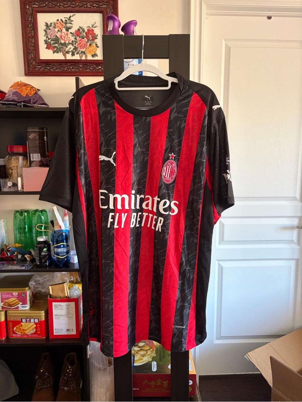 Puma AC Milan Soccer Jersey - Red & Black